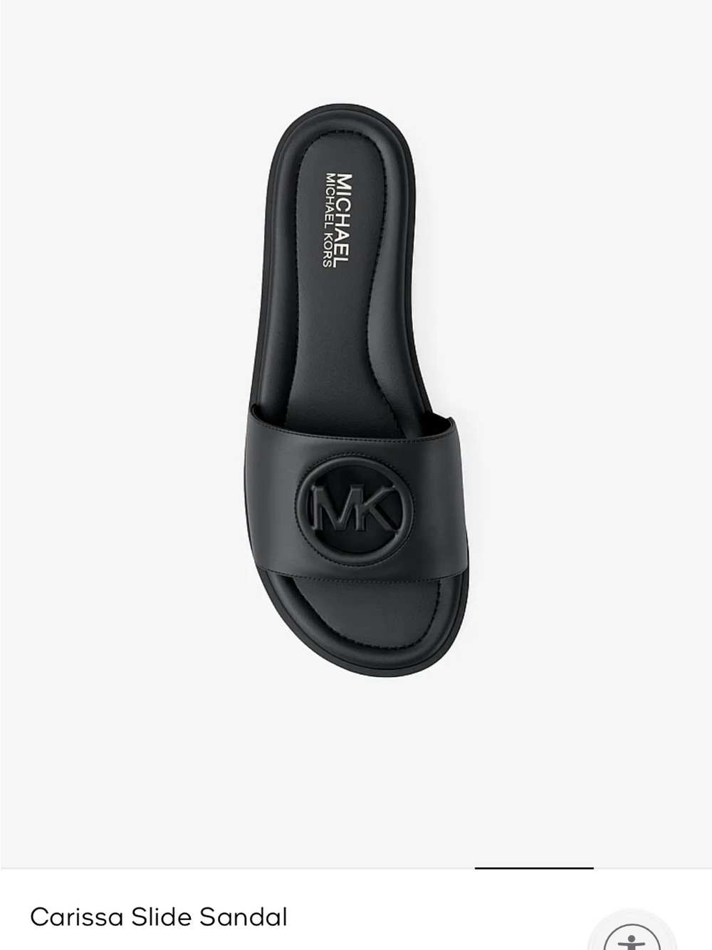 Michael Kors Black Carissa Logo Slide Sandal